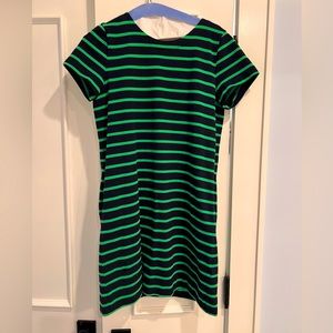 Banana Republic green and navy striped mini dress